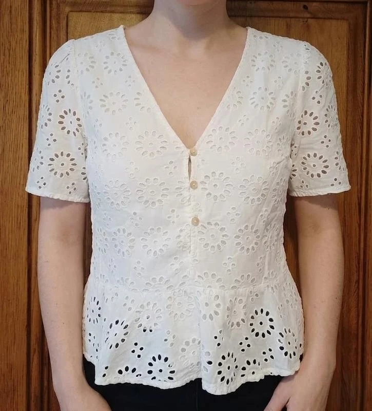 Blouse brodée en coton marque Zara taille 36